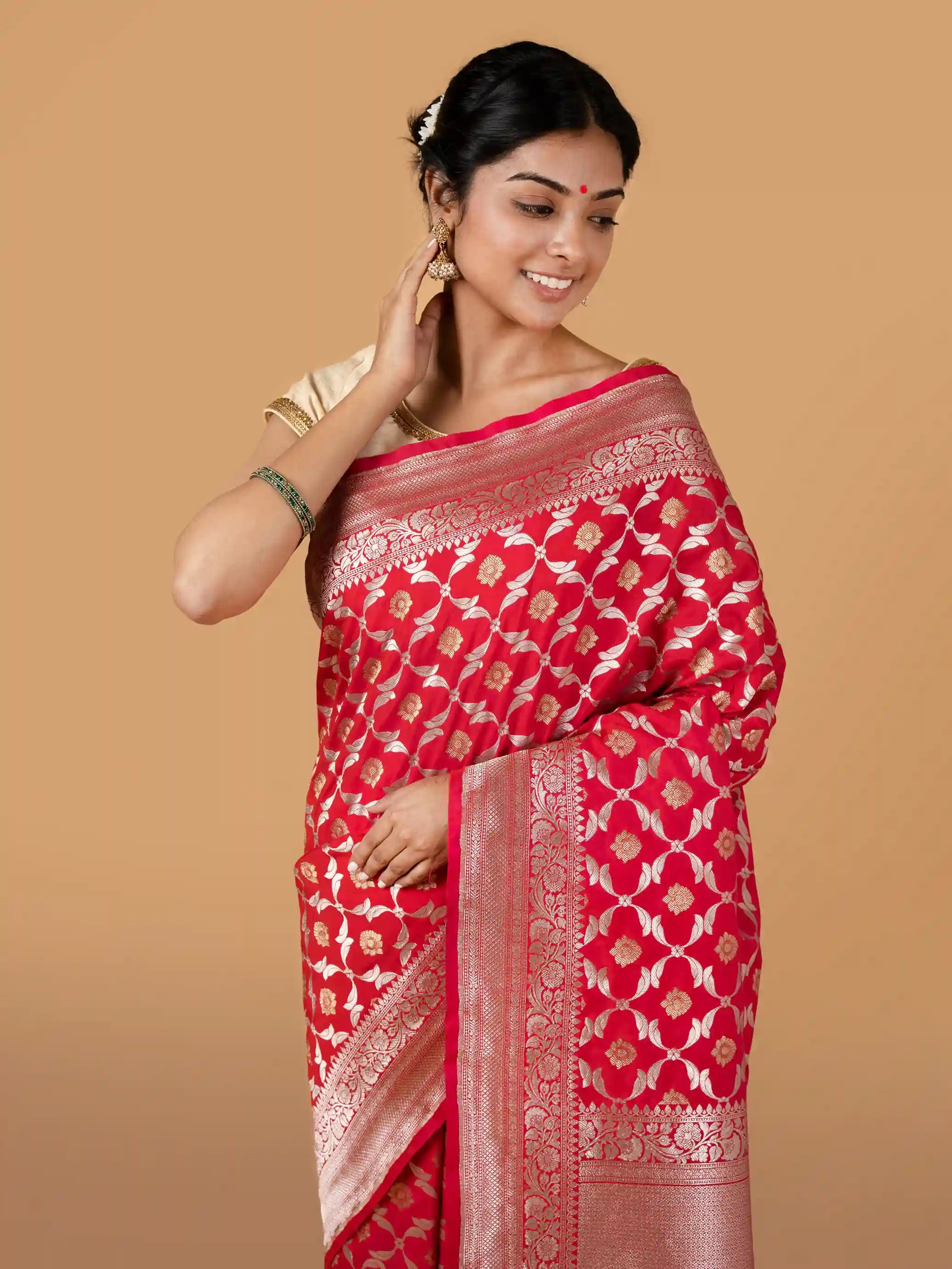 Banarsi Pattu Silk Orange