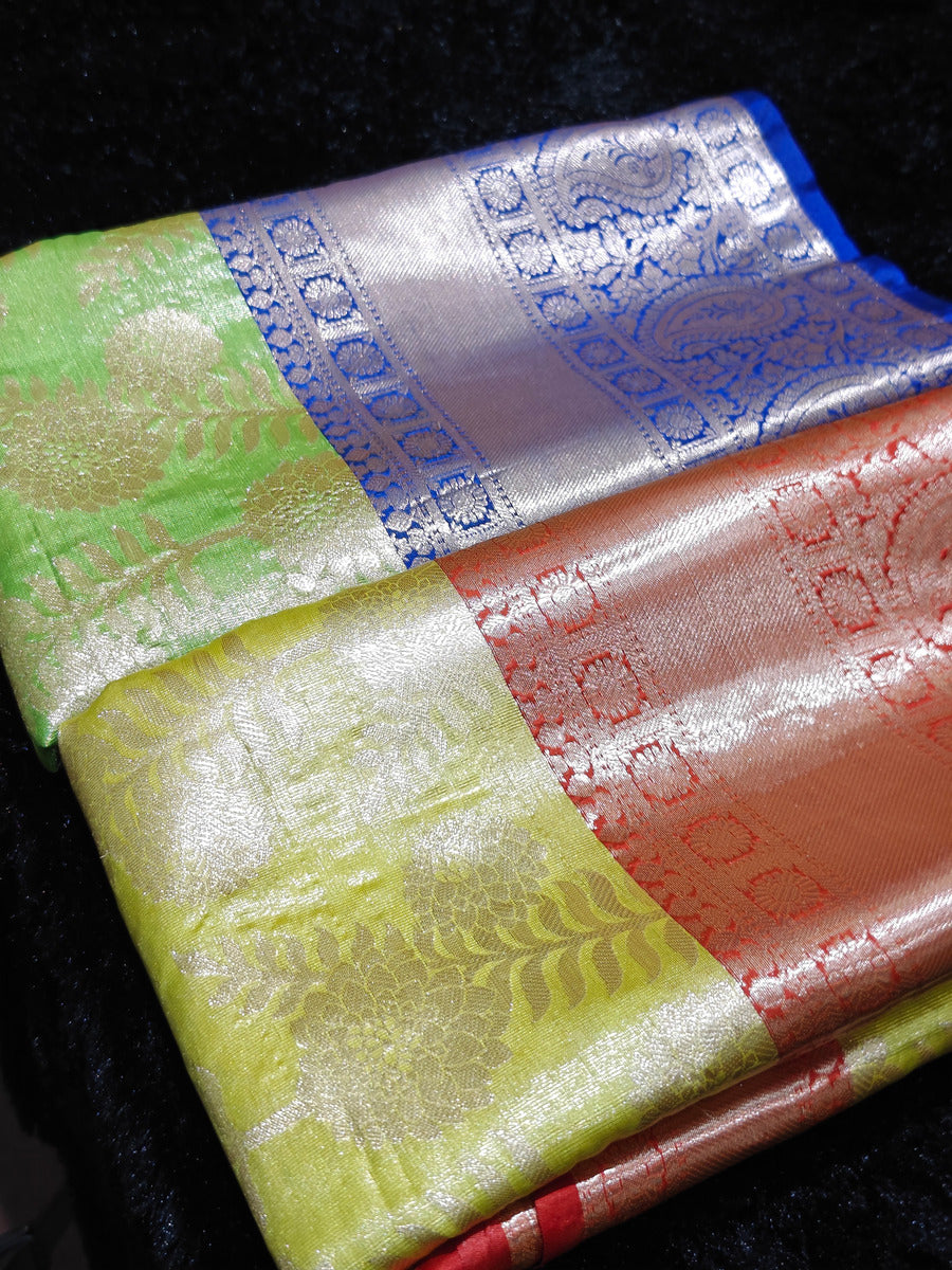 Glass Tissue Silk Banarasi Saree